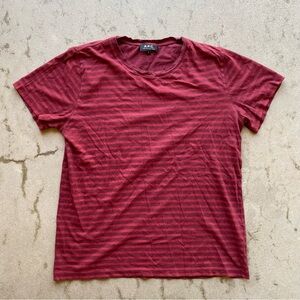 Apc rue Madame Paris red striped shirt men’s large